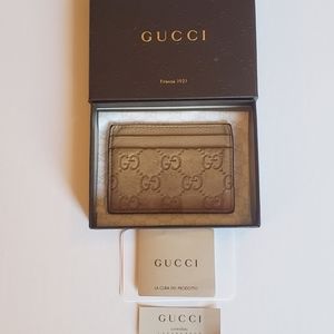Gucci Leather Credit Card Holder Preowned